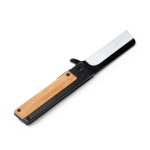 Klappmesser aus matt schwarzem Edelstahl mit Sicherheitsverriegelung und Clip farbe natürliche farbe erste Gebrauchsansicht