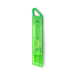 Sicherheitsmesser mit transparentem Gehäuse und selbsteinziehender Klinge farbe grün zweite Ansicht