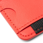 Magnetischer Kartenhalter aus Kunstleder mit zwei Fächern farbe rot erste Detailansicht