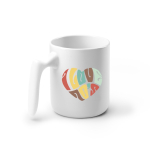 Keramiktasse mit ergonomischem Henkel und glänzender Oberfläche, 350 ml farbe weiß dritte Detailansicht