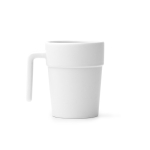 Keramiktasse mit ergonomischem Henkel und farbiger Innenseite, 250 ml farbe weiß zweite Ansicht