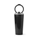 Transparenter Trinkbecher mit Strohhalm, Klappgriff und Tropfschutz, 670 ml farbe schwarz zweite Ansicht