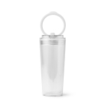 Transparenter Trinkbecher mit Strohhalm, Klappgriff und Tropfschutz, 670 ml farbe weiß zweite Ansicht