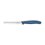 Victorinox Tafelmesser aus Edelstahl mit Wellenschliff farbe blau erste Ansicht