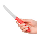 Victorinox Tafelmesser aus Edelstahl mit Wellenschliff farbe rot zweite Ansicht