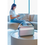 Kabelloser BrandCharger-Lautsprecher mit zwei Tieftonlautsprechern, 16 W farbe silber erste Ansicht
