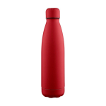 Tropffreie Trinkflasche aus recyceltem Edelstahl mit matter Oberfläche, 700 ml farbe bordeaux erste Ansicht