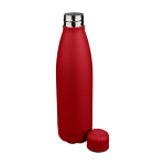 Tropffreie Trinkflasche aus recyceltem Edelstahl mit matter Oberfläche, 700 ml farbe bordeaux zweite Ansicht