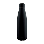 Tropffreie Trinkflasche aus recyceltem Edelstahl mit matter Oberfläche, 700 ml farbe schwarz erste Ansicht
