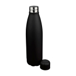Tropffreie Trinkflasche aus recyceltem Edelstahl mit matter Oberfläche, 700 ml farbe schwarz dritte Ansicht