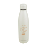 Tropffreie Trinkflasche aus recyceltem Edelstahl mit matter Oberfläche, 700 ml farbe weiß zweite Ansicht