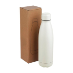 Tropffreie Trinkflasche aus recyceltem Edelstahl mit matter Oberfläche, 700 ml farbe weiß dritte Ansicht