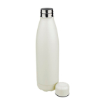 Tropffreie Trinkflasche aus recyceltem Edelstahl mit matter Oberfläche, 700 ml farbe weiß vierte Ansicht
