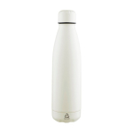 Tropffreie Trinkflasche aus recyceltem Edelstahl mit matter Oberfläche, 700 ml farbe weiß sechste Ansicht