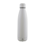 Tropffreie Trinkflasche aus recyceltem Edelstahl mit matter Oberfläche, 700 ml farbe grau erste Ansicht