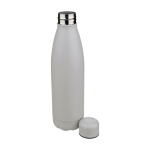 Tropffreie Trinkflasche aus recyceltem Edelstahl mit matter Oberfläche, 700 ml farbe grau zweite Ansicht