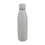 Tropffreie Trinkflasche aus recyceltem Edelstahl mit matter Oberfläche, 700 ml farbe grau dritte Ansicht