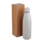 Tropffreie Trinkflasche aus recyceltem Edelstahl mit matter Oberfläche, 700 ml farbe grau vierte Ansicht