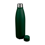 Tropffreie Trinkflasche aus recyceltem Edelstahl mit matter Oberfläche, 700 ml farbe grün erste Ansicht