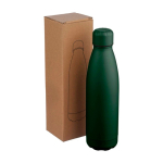 Tropffreie Trinkflasche aus recyceltem Edelstahl mit matter Oberfläche, 700 ml farbe grün dritte Ansicht