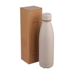 Tropffreie Trinkflasche aus recyceltem Edelstahl mit matter Oberfläche, 700 ml farbe beige vierte Ansicht
