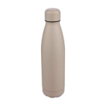 Tropffreie Trinkflasche aus recyceltem Edelstahl mit matter Oberfläche, 700 ml farbe beige sechste Ansicht