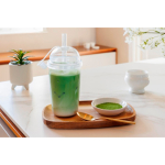 RPET-Becher mit Schraubdeckel und Strohhalm mit Silikonverschluss, 500 ml farbe transparent vierte Ansicht