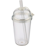 RPET-Becher mit Schraubdeckel und Strohhalm mit Silikonverschluss, 500 ml farbe transparent sechste Ansicht