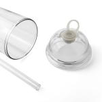 RPET-Becher mit Schraubdeckel und Strohhalm mit Silikonverschluss, 500 ml farbe transparent siebte Ansicht
