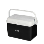 Tragbare Kühlbox aus robustem Kunststoff mit Isolierung und stabilem Griff, 4 l farbe schwarz Ansicht mit Druckbereich