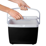 Robuste Kühlbox aus Kunststoff mit Doppelwand und Tragegriff, 13 l farbe schwarz vierte Ansicht