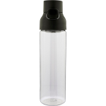 Transparente Tritan-Trinkflasche mit farbigem Deckel und Klickverschluss, 750 ml farbe schwarz zweite Ansicht