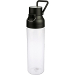 Transparente Tritan-Trinkflasche mit farbigem Deckel und Klickverschluss, 750 ml farbe schwarz dritte Ansicht