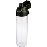 Transparente Tritan-Trinkflasche mit farbigem Deckel und Klickverschluss, 750 ml farbe schwarz fünfte Ansicht