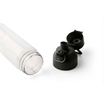 Transparente Tritan-Trinkflasche mit farbigem Deckel und Klickverschluss, 750 ml farbe schwarz siebte Ansicht
