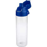 Transparente Tritan-Trinkflasche mit farbigem Deckel und Klickverschluss, 750 ml farbe blau zweite Ansicht