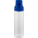 Transparente Tritan-Trinkflasche mit farbigem Deckel und Klickverschluss, 750 ml farbe blau dritte Ansicht