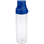 Transparente Tritan-Trinkflasche mit farbigem Deckel und Klickverschluss, 750 ml farbe blau siebte Ansicht