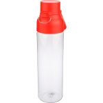 Transparente Tritan-Trinkflasche mit farbigem Deckel und Klickverschluss, 750 ml farbe rot fünfte Ansicht