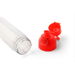 Transparente Tritan-Trinkflasche mit farbigem Deckel und Klickverschluss, 750 ml farbe rot sechste Ansicht