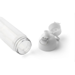 Transparente Tritan-Trinkflasche mit farbigem Deckel und Klickverschluss, 750 ml farbe weiß dritte Ansicht
