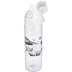 Transparente Tritan-Trinkflasche mit farbigem Deckel und Klickverschluss, 750 ml farbe weiß fünfte Ansicht