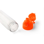 Transparente Tritan-Trinkflasche mit farbigem Deckel und Klickverschluss, 750 ml farbe orange vierte Ansicht