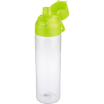 Transparente Tritan-Trinkflasche mit farbigem Deckel und Klickverschluss, 750 ml farbe lindgrün dritte Ansicht