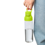 Transparente Tritan-Trinkflasche mit farbigem Deckel und Klickverschluss, 750 ml farbe lindgrün fünfte Ansicht