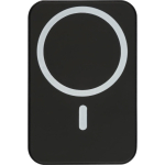 Magnetische Powerbank aus recyceltem Kunststoff mit USB-C und 15-W-Induktionsladung, 10.000 mAh farbe schwarz zweite Ansicht