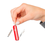 Victorinox Taschenmesser aus Edelstahl im Schlüsselanhängerformat mit 6 Funktionen farbe rot fünfte Ansicht