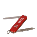 Victorinox Taschenmesser aus Edelstahl im Schlüsselanhängerformat mit 6 Funktionen farbe rot Ansicht mit Druckbereich