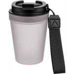 Transparenter Kunststoffbecher mit Schraubdeckel und Handgelenkschlaufe, 350 ml farbe transparent erste Ansicht