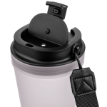 Transparenter Kunststoffbecher mit Schraubdeckel und Handgelenkschlaufe, 350 ml farbe transparent dritte Ansicht